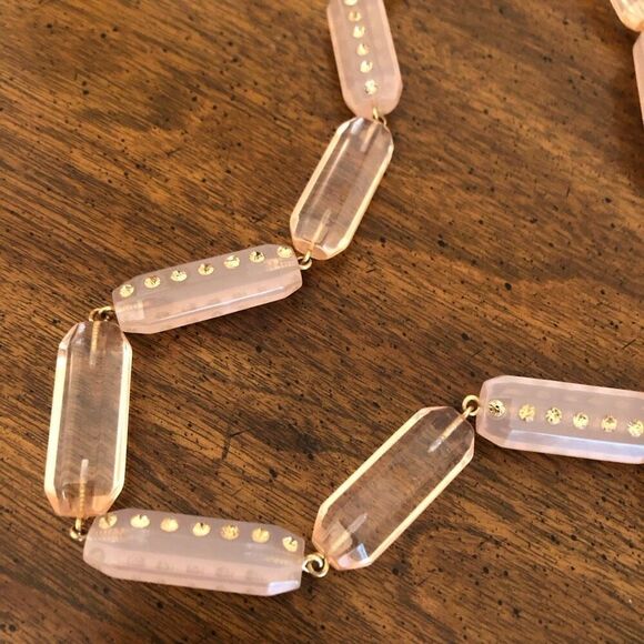 J.Crew | Blush Acetate Link Necklace | Adjustable - Picture 2 of 4